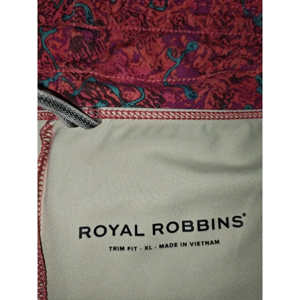 Royal Robbins Woman's XL Trim Fit Skort Pink Print Outdoor Hiking & Golfing